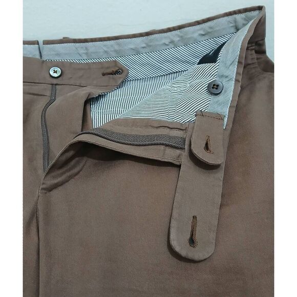 Ermenegildo zegna mens 36 distressed rustic brown chino pants - Picture 6 of 9